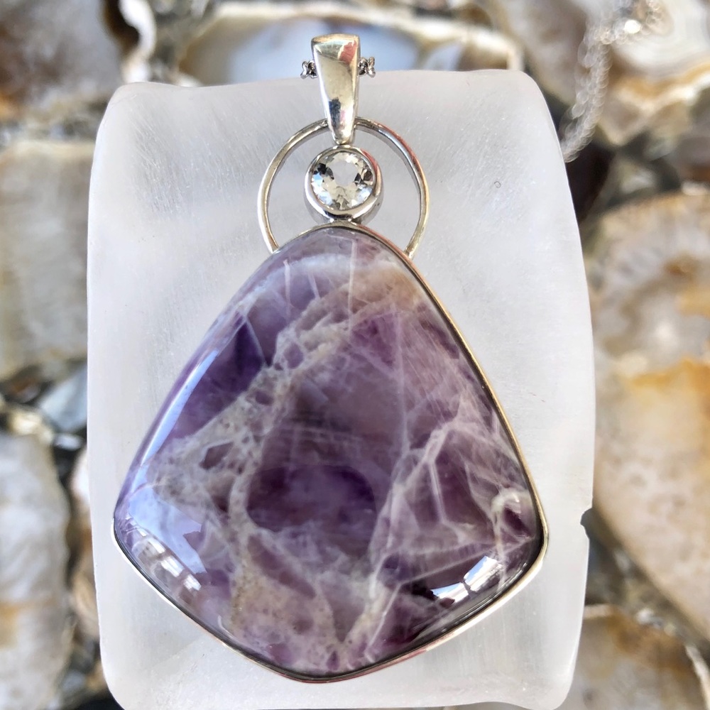 Pangea Mines Amethyst & White Topaz necklace